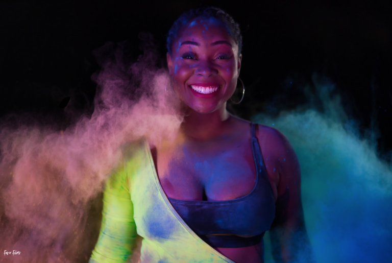 Jouvert photo, powder photo shoot